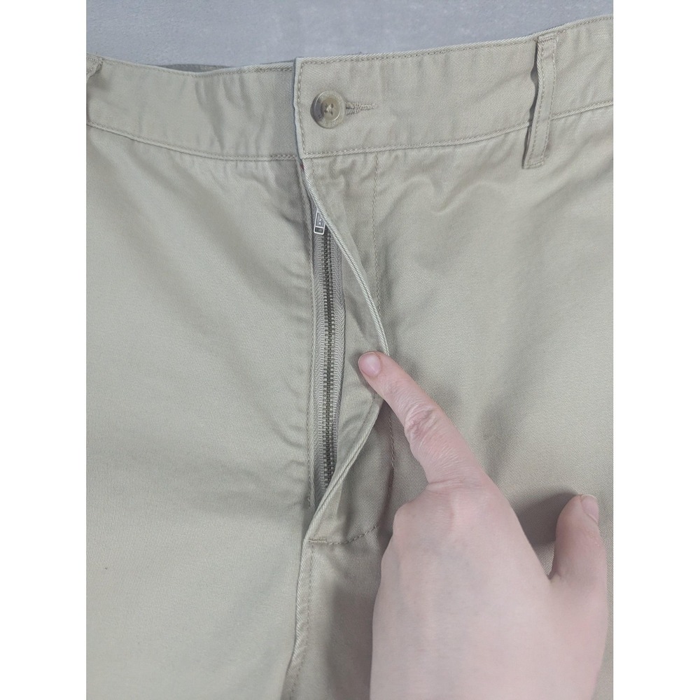 Woolrich Khaki Pants Mens 38x32 Beige Straight Leg 100% Cotton Canvas Chino - Picture 5 of 14